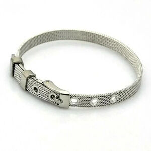 Sleek 304 Grade Surgical Stainless Steel Textured Watch Band Buckle Bracelet
